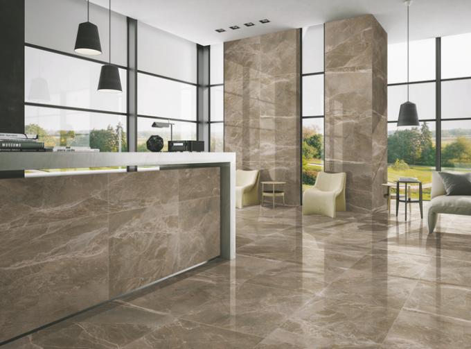 Eco Friendly Polished Porcelain Floor Tile / Durable Ceramic Floor Tile