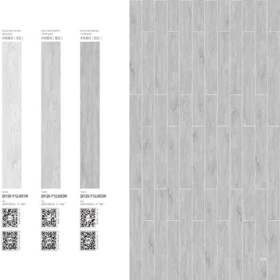 Grey Wood Effect Ceramic Tiles Outdoor Porcelain Wood Tile 200 x1200x8mm