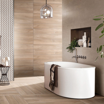 Wooden Ceramic Glazed Floor Tiles Frost Resistance and Functionality