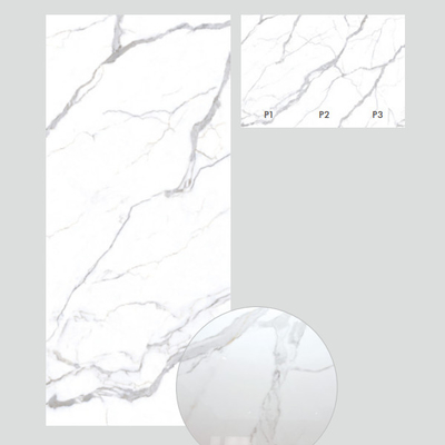 6mm Glazed Porcelain Tile For Floor Wall Long Lasting Glazed Finish 1220*2720mm