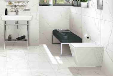 High Glossy Super White Marble Effect Porcelain Tiles 400x800 10mm Thickness