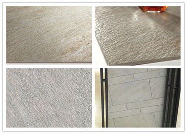 Luxury Sandstone Porcelain Bathroom Floor Tile High Hardness 3C Certification