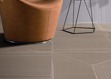 Camal Carpet Look Porcelain Tile / Home Indoor Carpet Tiles CE Certified