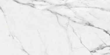 Carrara White Glazed Porcelain Floor Tile , Natural Marble Porcelain Tiles