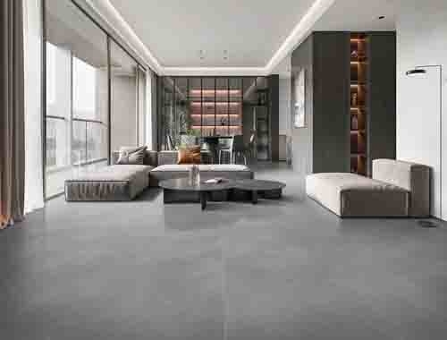 Large Format Cement Look Floor Tiles Porcelain Matte Dark Structure 60*120cm