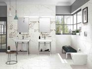 40X80 Glazed Porcelain Tile / White Marble Floor And Decor Carrara Porcelain Tile