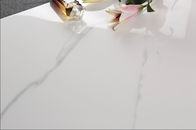 Super White Carrara Polished Porcelain Tile / Ceramic Marble Floor Tiles