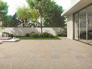Fireplace Outdoor Porcelain Tile / Beige Cream Porcelain Tile Roughness