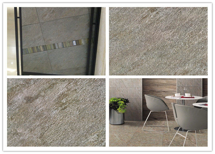 Track Glazed Porcelain Tile Flooring For Blind Tactile Guidance Grey Warning