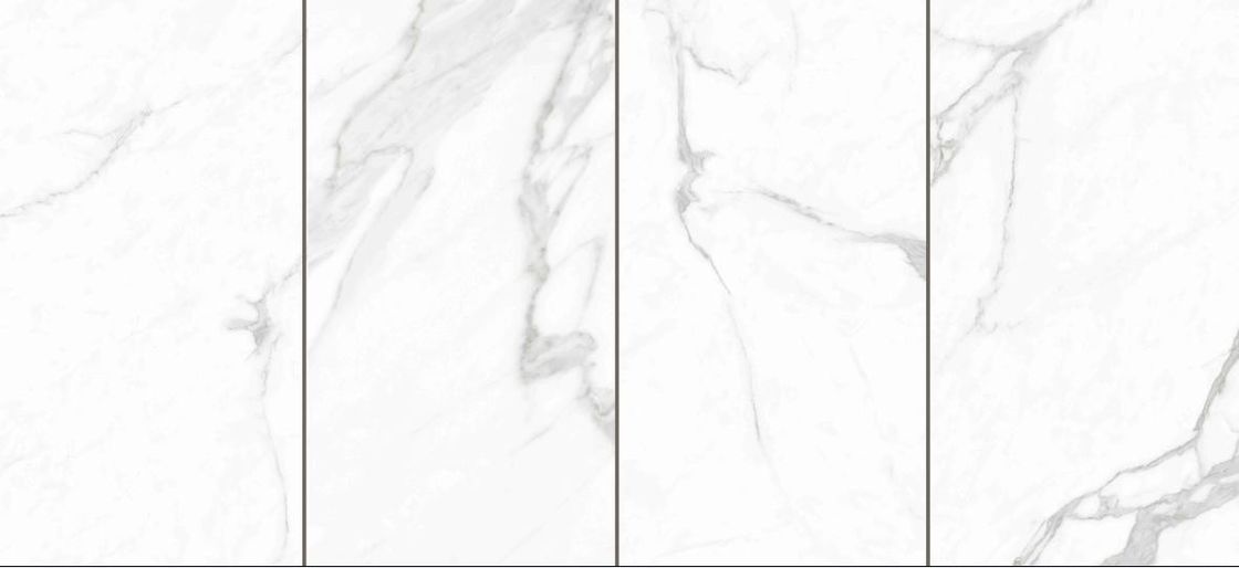 Carrara White Porcelain Bathroom Wall Tiles Indoor 30 X 60 Cm Size High Gloss