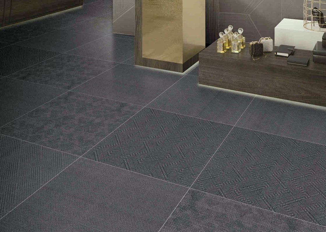Popular Stain Proof Carpet Look Porcelain Tile 600x600 MM Frost Resistant