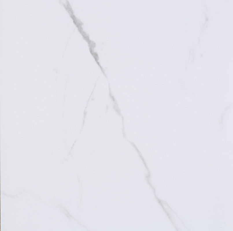 Artificial Marble Effect Kitchen Floor Tiles 24"X 24" Luxury Carrara White Color