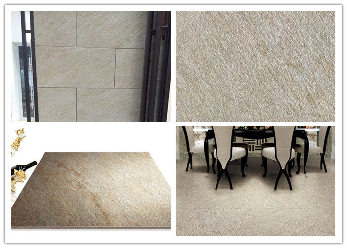 Yellow Beige Ceramic Glazed Porcelain Tile Concave And Convex Pattern