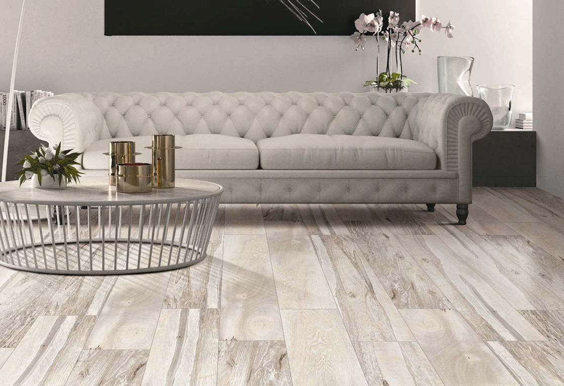 Grey Wood Effect Porcelain Floor Tiles  900x150 Mm Flat Matte Eco Friendly