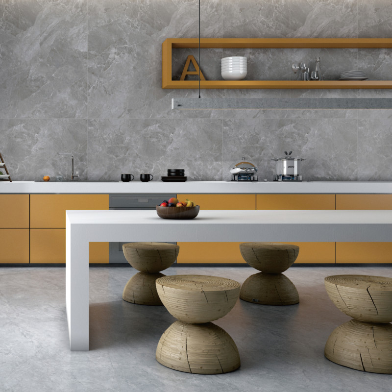 PEI Rating 4 Glazed Porcelain Tile Rectified Edge For Bathroom